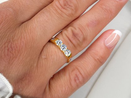 Zlatý prsten se zirkony 2000273340009