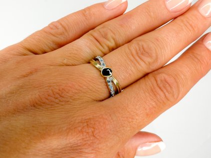 Zlatý prsten se zirkony 2000270960002