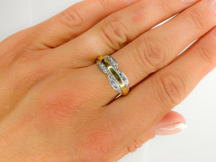 Zlatý prsten se zirkony 2000271630003