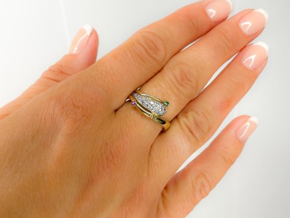 Zlatý prsten se zirkony 2000271740009