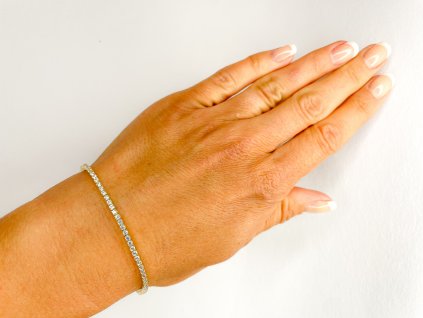 Zlatý náramek se zirkony Tennis 2000270260003