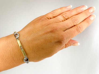 Zlatý náramek se zirkony 2000222750002