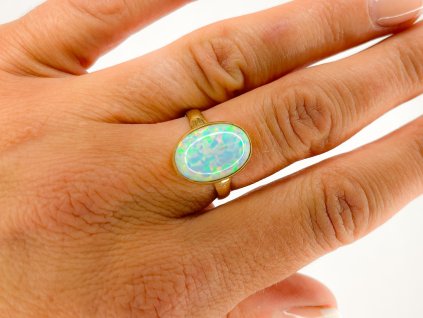 Zlatý prsten s opálem 2000293680000