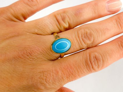 Zlatý prsten s tyrkysem 2000273220004