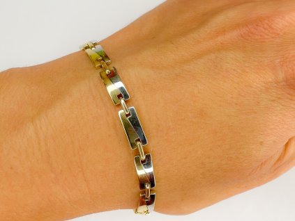 Dvoubarevný Zlatý náramek 2000270280001