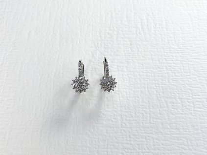 Zlaté náušnice se zirkony bílé zlato 2000213620000