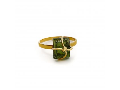 6699 zlaty prsten s vltavinem 2000307480008