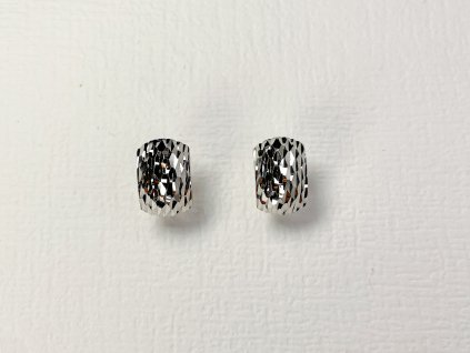 Zlaté náušnice z bílého zlata bez kamenů 2000293930006