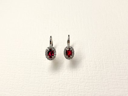 Zlaté náušnice se zirkony bílé zlato 2000213530002