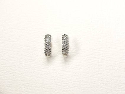 Zlaté náušnice se zirkony bílé zlato 2000213310000