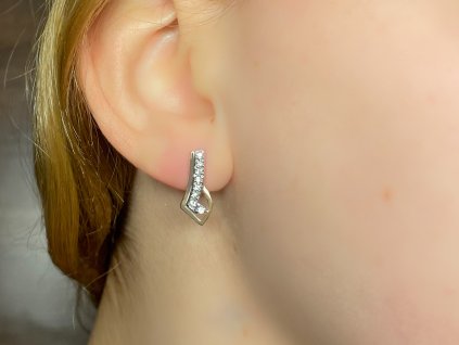 Zlaté náušnice se zirkony 2000220370004