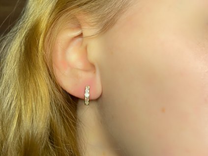 Zlaté náušnice se zirkony 2000269400007