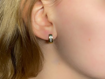 Zlaté náušnice se zirkony 2000220490009