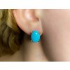 Zlaté náušnice s tyrkysem 2000220580007