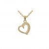 Zlatý přívěsek se zirkony, srdce 2000306800005