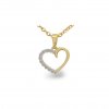 Zlatý přívěsek se zirkony, srdce 2000310670007