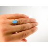 Zlatý prsten s modrým opálem 2000272940002