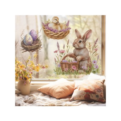 Samolepka na okno - Lila Velikonoce