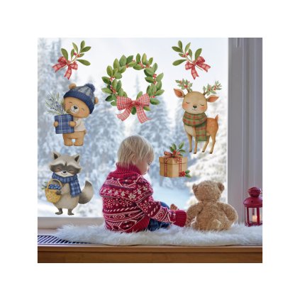 Samolepka na okno - Vánoční koleda