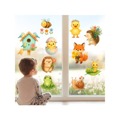 Samolepka na okno - Jarní roztomilost
