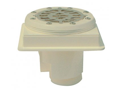 Podlahová výpust ABS, nerez mřížka AISI 316, pro fólii 1