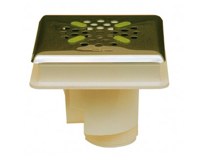 Podlahová výpust ABS, nerez kryt čtvercový AISI 316 – pro fólii 1