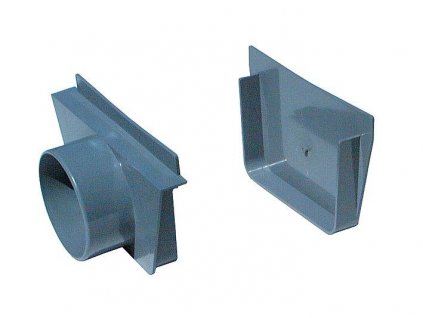 Přelivový žlábek Koncovka vnitřní + vnější PVC s výpustí