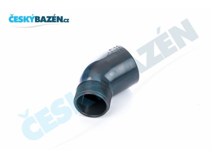 PVC úhel 45° lepení x závit ext (lepení x závit ext. Úhel 45° 50 x 1½“ ext.)