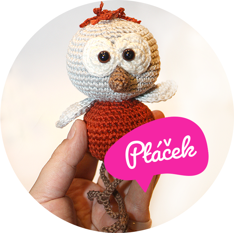 Háčkovaný ptáček. Návod na háčkování ZDARMA.
