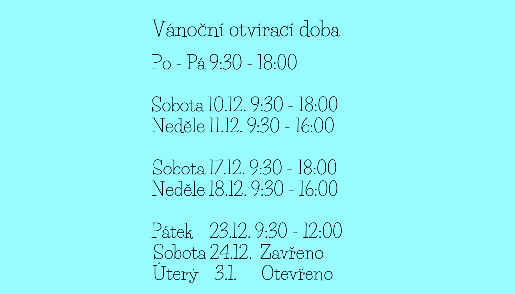 Vánoční otvírací doba