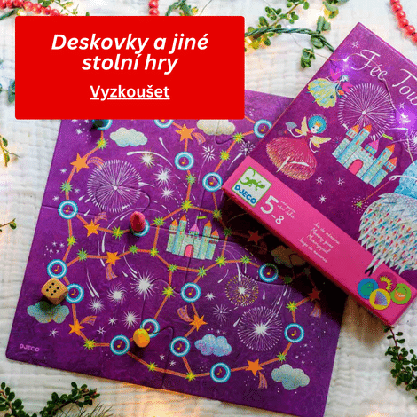 Deskové a stolní hry Djeco a Haba pro radost pod stromečkem