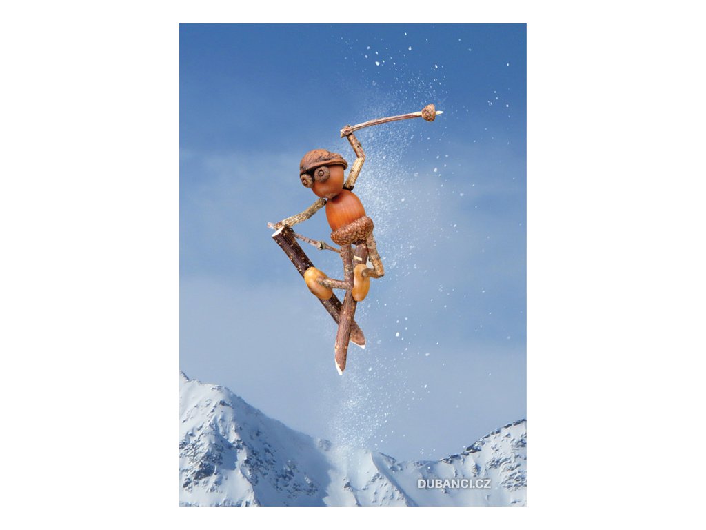 Dubánci pohlednice lyžař