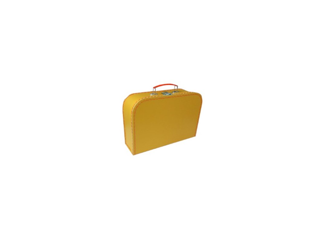 Kazeto kufřík žlutý s oranžovým uchem 30 cm