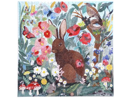 eeBoo Puzzle Zajíc a vlčí máky 1000 dílků