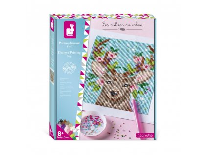 Janod kreativní sada třpytivé obrázky s krystalky Jelen