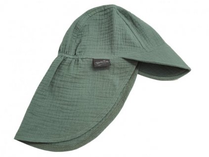 Nanitce letní klobouček s kšiltem eukalyptový