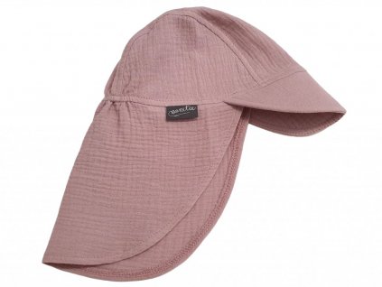Nanitce letní klobouček s kšiltem starorůžový 1
