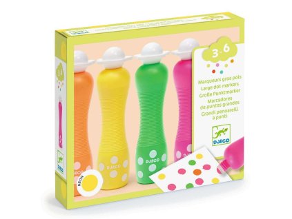 Djeco neonové pěnové fixy s aplikátorem – kreativní sada - obal