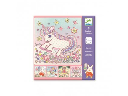 Djeco kreativní sada Šablony Kawaii Land