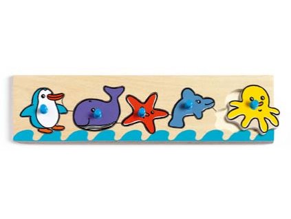 Djeco dřevěné vkládací puzzle pro nejmenší Moře