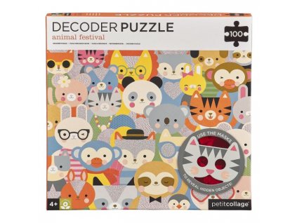 Petitcollage puzzle s 3D brýlemi Zvířátka