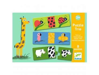 Djeco puzzle trio nahá zvířátka