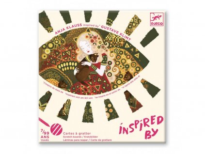 Djeco kreativní sada Inspired by Gustav Klimt - vyškrabávací obrázky bohyně
