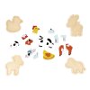 Janod dřevěné vkládací puzzle farma 4v1
