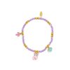 DJECO Plume – dětský náramek Rose s korálky a přívěsky