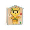 Djeco dřevěné puzzle Oblékání veselé kočičky
