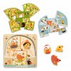 Djeco dřevěné puzzle třívrstvé Veverčí domeček