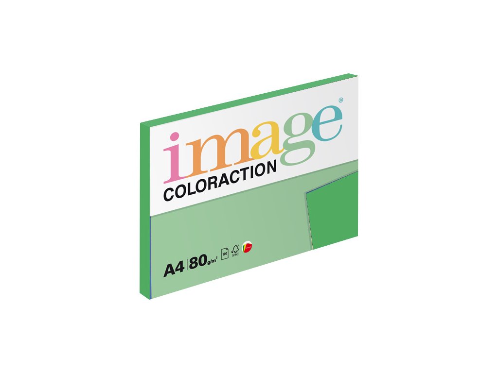 Papír barevný IMAGE COLORACTION A4/80g - sytá zelená / 100 listů