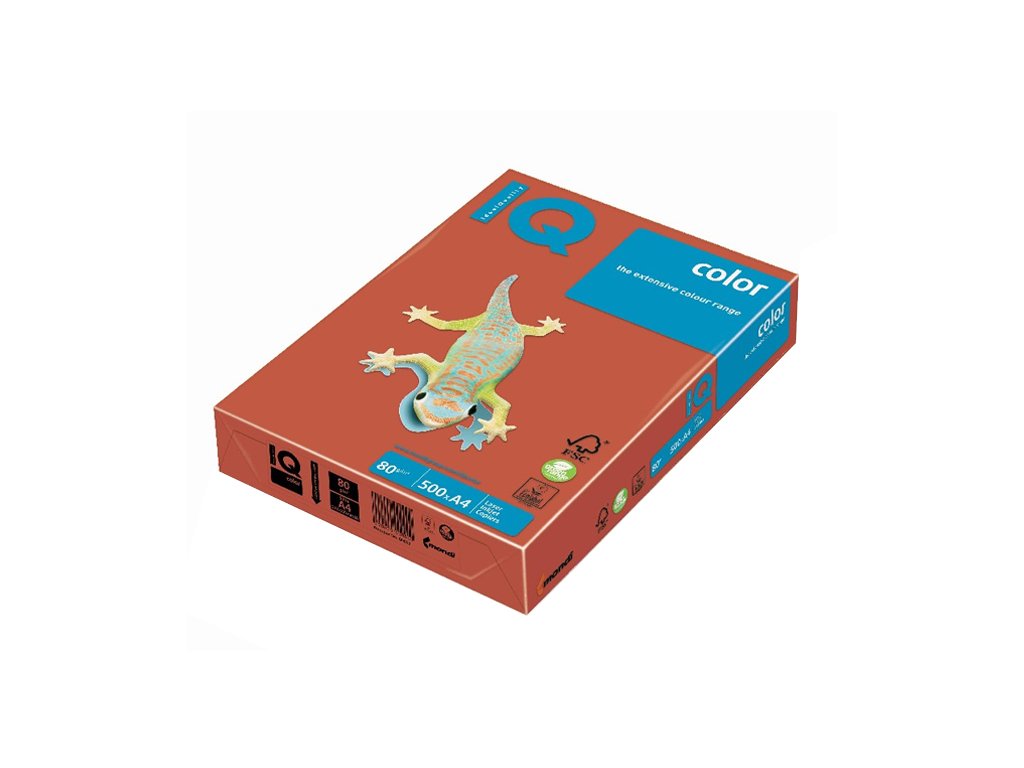 8199 papir barevny iq color a4 80 g cihlove cervena 500 listu