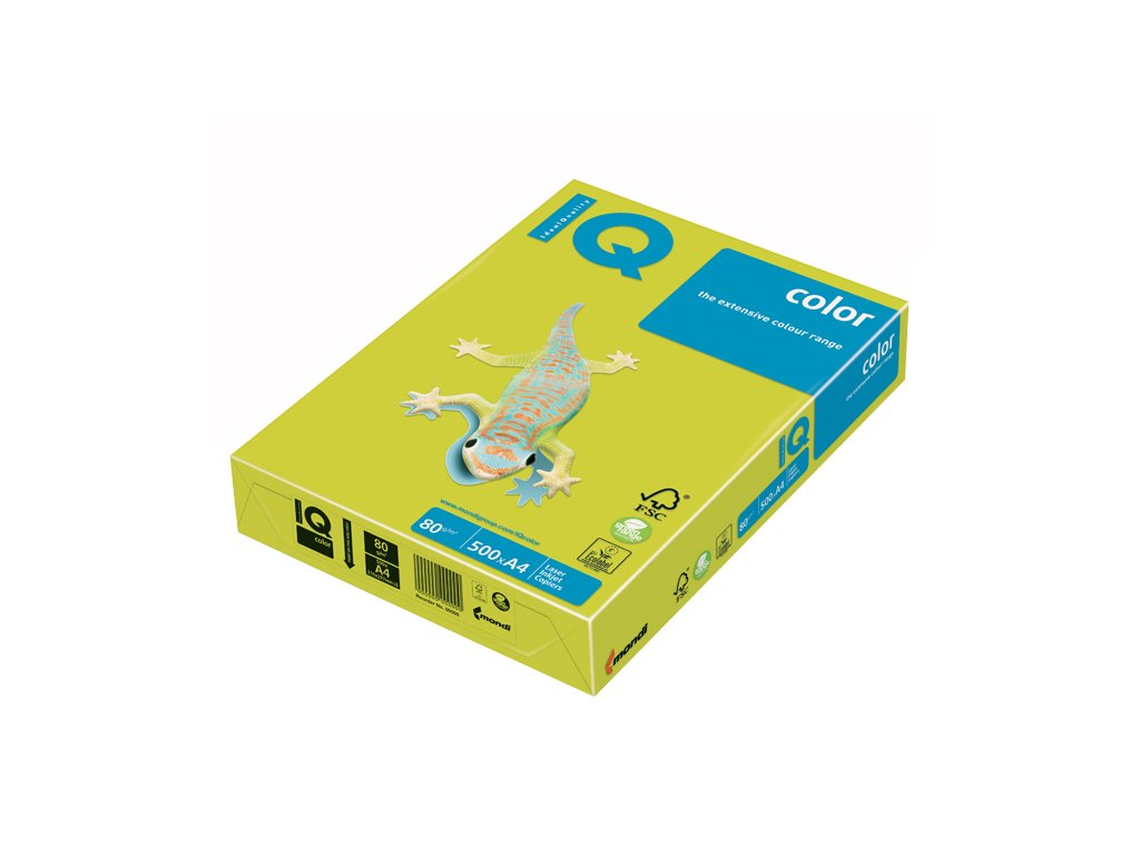 8220 papir barevny iq color a4 80g neogb reflexni zluta 500 listu